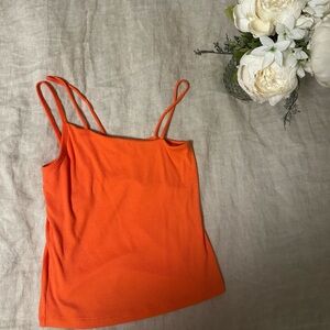 Coral/orange strappy tank top